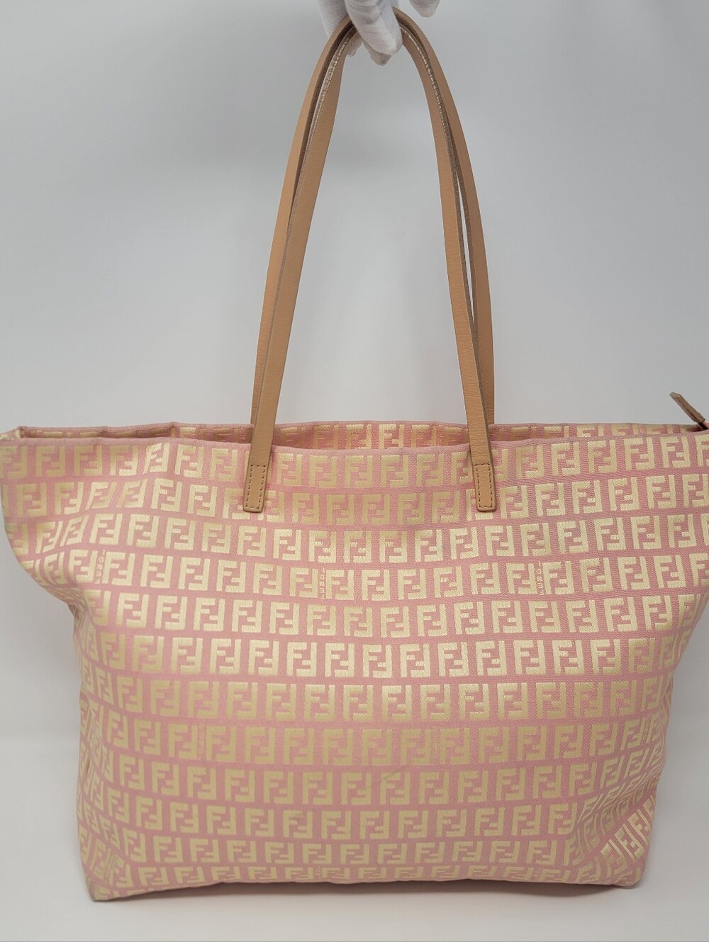 FENDI FF Zucchino Canvas Tote Bag